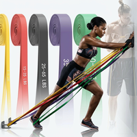 Ensemble de bandes d'exercice épaisses en latex naturel pour assistance aux tractions, boucles robustes de 5 à 125 LBS pour la musculation et le renforcement progressif en salle de sport