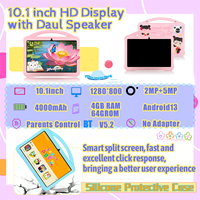 Meilleures ventes de tablettes intelligentes pour enfants Android 13 Contrôle parental Double caméra HD Capacitif 4000mAh MTK Octa Core Processeur 4GB
