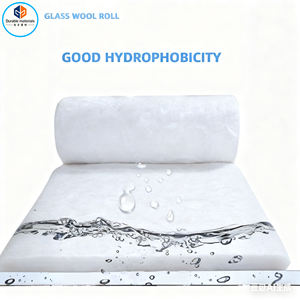 Rouleaux de <span class=keywords><strong>laine</strong></span> de verre sans formaldéhyde blancs pour isolation thermique des bâtiments, ventilation sécurisée et écologique, conduit extérieur, certifié Energy Star - Product Image 3