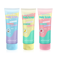 Groothandel Veganistische Exfoliërende Suiker Vochtinbrengende Bessen Banaan Melk Fruit Ijs Whitening Body Scrub
