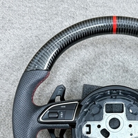 Volante de Fibra de Carbono para Audi A1 A3 8V 8P A4 B7 B8 B9 A5 B9 A6 C6 A7 C7 C8 A7 A8 B6 D4 Rs3 TTS S5 B8.5