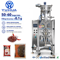 Machine d'emballage automatique à grande vitesse YH pour sachets de sauce chili, machine d'emballage pour sachets à trois côtés scellés, jus, lait liquide, sachets