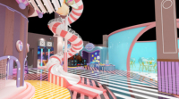Aire de jeux intérieure commerciale sur le thème du cirque vintage, avec piscine à balles, labyrinthe et zones multi-activités pour centres commerciaux et parcs d'attractions familiales