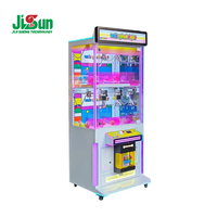 Machine à griffes à double couche 6 griffes, distributeur de capsules à monnayeur avec lumières LED colorées pour centre de jeux