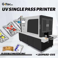 Imprimante de cartes UV haute efficacité Giftec à passage unique pour pochettes en plastique, sacs BOPP, nylon, PE - Machine à jet d'encre automatique