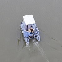 Bateau de pêche gonflable de luxe en PVC avec auvent et moteur hors-bord de 250 CV pour une mobilité accrue