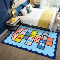 Tapis de chevet rectangulaires pour chambre d'enfant, imprimés en 3D, faits à la main et à la machine, mignons, doux, antidérapants et rembourrés