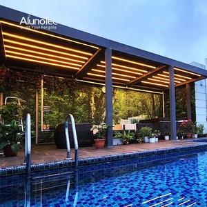 Treo Tường Mái Hiên Treo Cách Điện Mặt Trời Hấp Thụ Vườn Ngoài Trời Nướng Gazebo Pergola Với Tự Động Thông Gió Louvers - Product Image 4