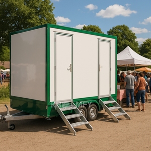 Nouvelle conception 2025, toilettes portables durables, remorques de toilettes à 3 conteneurs pour les événements - Product Image 2