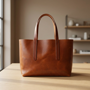 Pochette de mode pour femme en cuir véritable faite à la main, fermeture éclair, imperméable, durable, légère, grande capacité, sacs à main décontractés BS - Product Image 5