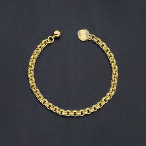 Bracelet chaîne en cuivre plaqué or 24 carats style hip-hop pour femme, bijoux personnalisés, vente chaude - Product Image 6