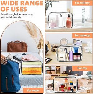 Làm Việc Make Up Kit Du Lịch Trang Điểm Pouch Dây Kéo Tsa Được Phê Duyệt Organizer PVC Mỹ Phẩm Sân Bay Hãng Hàng Không Tuân Rõ Ràng Túi Vệ Sinh Cá Nhân - Product Image 6