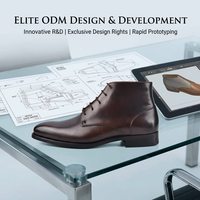 Bottes montantes minimalistes pour hommes, en cuir, à lacets, style Chukka, décontractées et élégantes, pour le bureau, confortables et souples, vente en gros OEM ODM