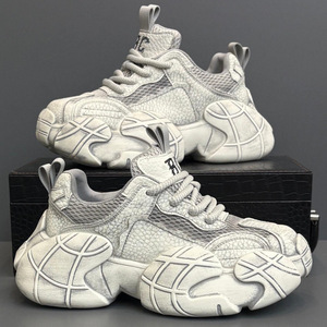 Chaussures pour hommes Printemps 2026 : baskets athlétiques décontractées et polyvalentes, style rétro 'dad shoes', avec empeigne en maille respirante et semelle épaisse - Product Image 2