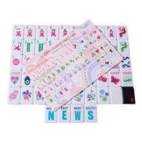 Baddie Black Bespoke Mahjong Tiles XL Mega Lucky Charms Mewah Berukir Dua Sisi Akrilik Untuk Pertemuan Teman Eceran Grosir