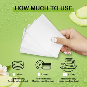 Finesse Class Splendid Quality Biodegradable Stirps Hojas de papel de detergente ecológico para lavavajillas - Product Image 6