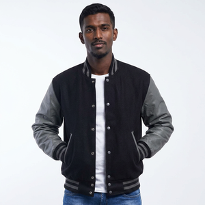 Veste d'hiver pour homme de haute qualité avec logo personnalisé, design patchwork en toile, manches longues, prix - Product Image 1