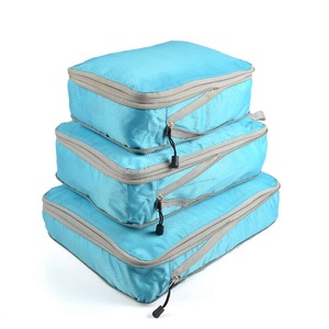 Faux Leather Packing Cubes Set Geometric Waterproof Travel Organizer Lightweight B2B Supply - Product Image 2