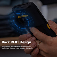 Escáner RFID UHF de Largo Alcance, Lector Portátil Inalámbrico UHF IP67, Lector PDA RFID Android Inalámbrico y Móvil