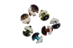 Occhi giocattolo di peluche colori iniezione occhi di cristallo marrone di sicurezza in plastica - Product Image 4