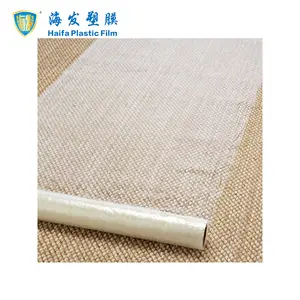 Protective film for floor carpet packing with plastic core