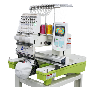 Máquina de bordado plana comercial de una sola cabeza 12 15 agujas bolsa gorras sombrero ropa vestido largo 1 cabeza máquina de bordado - Product Image 3