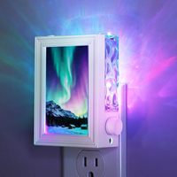 Veilleuse LED murale avec 10 couleurs changeantes, capteur crépusculaire, projecteur lumineux pour chambre à coucher