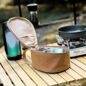 Bolsa de Almacenamiento de Lona para Senderismo, Color Caqui, Bolsa para Cubiertos de Camping, Ecológica - Product Image 5