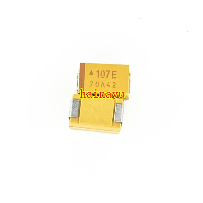 Electronic chip IC with single quick delivery 7343 SMD tantalum capacitor 25V100UF E type /107E bladder capacitor 100UF25V