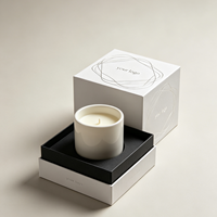Boîte cadeau rigide personnalisée de qualité supérieure avec couvercle et base, en carton épais gaufré, pour ensemble cadeau de bougies parfumées