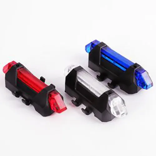 Multicolor mtb bike rechargeable night led warning indicator rear light USB bicycle tail light
