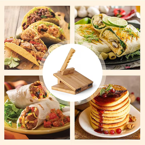 Prensa Manual Giratoria de Madera de Bambú para Masa, Rodillo para Hacer Tortillas, Empanadas, Rollitos Primavera, Chapati, Herramienta de Cocina Resistente - Product Image 5