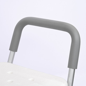 Shower Stool With <b>Backrest</b> And Arms White Plastic Bath Chair For Elderly Disabled Pregnant Users Bathroom Safety Equipment - Product Image 2