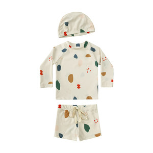 Nouvelle Collection Été : Ensemble <span class=keywords><strong>Maillot</strong></span> <span class=keywords><strong>de</strong></span> <span class=keywords><strong>Bain</strong></span> Deux Pièces pour Bébé <span class=keywords><strong>Garçon</strong></span>, Manches Longues et Short, Anti-UV, Séchage Rapide, 100% Polyester - Product Image 5