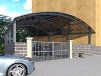 Abri de voiture moderne en métal sur mesure avec toits en aluminium et panneaux en polycarbonate pour garages et parkings - Conception durable et imperméable