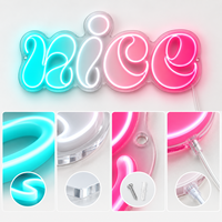 GOZONE signe des enseignes au néon LED en acrylique personnalisées, lettres lumineuses 3D colorées pour la décoration murale des boutiques