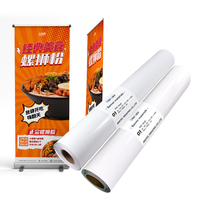 Autocollant en vinyle pvc imperméable transparent auto-adhésif amovible mat pour encre éco-solvant