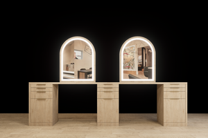 Diseño de Interiores de Salón de Belleza de Lujo Estilo Wabi Sabi, Muebles de Salón Personalizados, Equipamiento de Salón Llave en Mano, Decoración de Salón de Belleza - Product Image 3