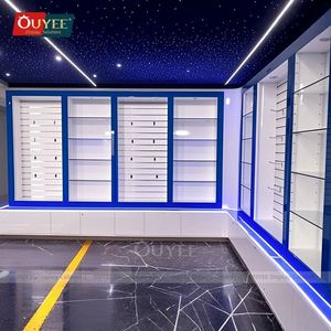 Trung quốc sản xuất điện thoại di động cửa hàng sửa chữa điện thoại Showcase điện thoại di động hiển thị bảng Glass cửa hàng điện thoại di động hiển thị Showcase - Product Image 3