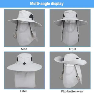 Chapeau de pêche en gros, 1 pièce, couvre-visage complet, respirant, imperméable, pour l'alpinisme, large, protection solaire estivale, pour femmes et hommes - Product Image 3