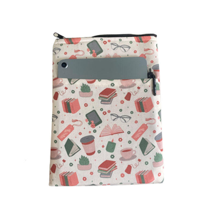 <span class=keywords><strong>Housse</strong></span> de livre en polyester à impression numérique <span class=keywords><strong>avec</strong></span> <span class=keywords><strong>fermeture</strong></span> éclair, pour livres reliés et brochés, sac cadeau pour les amateurs de livres - Product Image 1
