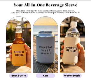 Protège-canettes en néoprène personnalisé pliable 12oz pour bière, idéal pour fêtes, mariages, plage, camping, pique-niques – <span class=keywords><strong>Isolant</strong></span> réutilisable - Product Image 6