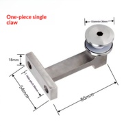 Connecteur d'angle moderne en acier inoxydable 304 pour garde-corps en verre, avec griffe carrée de 160 mm, accessoire de colonne à code mobile en forme de sept caractères
