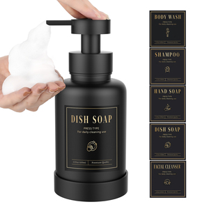 Custom <strong>Glass</strong> Hand <strong>Soap</strong> <strong>Dispenser</strong> Hand Lotion Pump Bottle <strong>Dispensers</strong> <strong>Glass</strong> <strong>Brown</strong> and Black Lotion <strong>Dispenser</strong> - Product Image 2