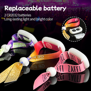 Bracelet <span class=keywords><strong>LED</strong></span> Longstargift personnalisé avec impression sur <span class=keywords><strong>ruban</strong></span>, éclairage RGB à télécommande, idéal pour les événements, festivals et fêtes - Product Image 5
