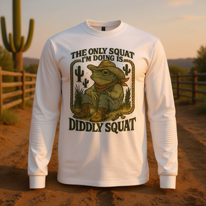 T-shirt à manches longues Country Cowboy Frog Diddly Squat, design Western Rodeo - Product Image 3