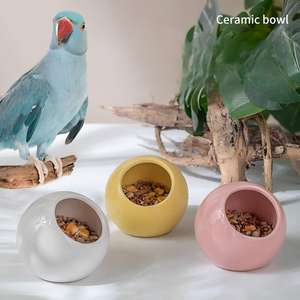 Comedero de Cerámica Duradero Anti-masticación para Pájaros y Loros, Cuenco Antideslizante y Antisalpicaduras para Pájaros Pequeños y Pájaros de Piel de Tigre, Bebedero - Product Image 1
