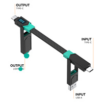 Câble de données 4 en 1 VELOCHI avec boîtier en alliage de zinc, charge rapide 100W, charge rapide PD, synchronisation des données 480 Mbit/s, affichage numérique LED