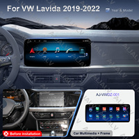 Marco de Radio para Coche Portátil de 12.3 Pulgadas, Negro UV, LHD, para Golf 7 MK7 2017-2018, Pantalla Android, GPS, Kit de Montaje en el Tablero, Amplificador RGB