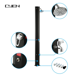 CYEN Nouveau Design <span class=keywords><strong>Douche</strong></span> <span class=keywords><strong>Solaire</strong></span> Autoportante de Jardin Noir 35L <span class=keywords><strong>Douche</strong></span> <span class=keywords><strong>Solaire</strong></span> <span class=keywords><strong>avec</strong></span> Lavage des Pieds pour Piscine - Product Image 3